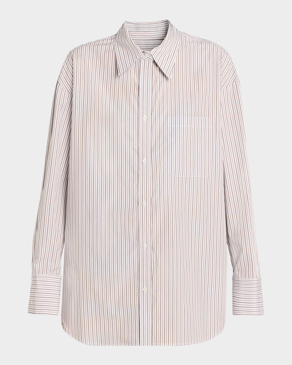 Big Joe Striped Cotton Button-Front Shirt